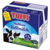 TUFFI H-Vollmilch ultrahocherhitzt, homogenisiert, 3,5% Fett.